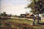 Camille Pissarro Entering the village Sweden oil painting artist